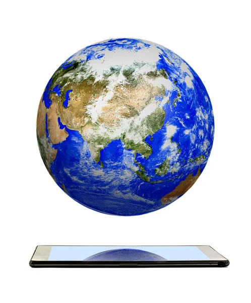 Planet earth on tablet computer — Stock Photo, Image