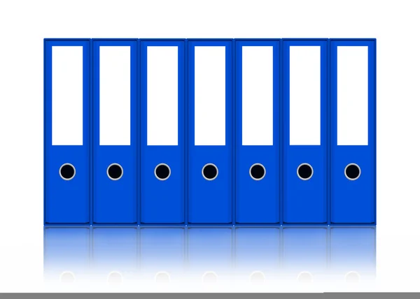 Row of Coloured office binders — Stock Photo, Image