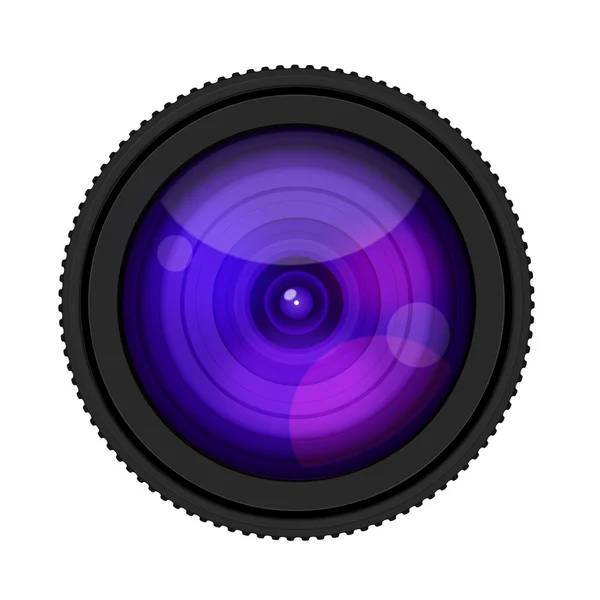 Camera lens isoleren op witte achtergrond — Stockfoto