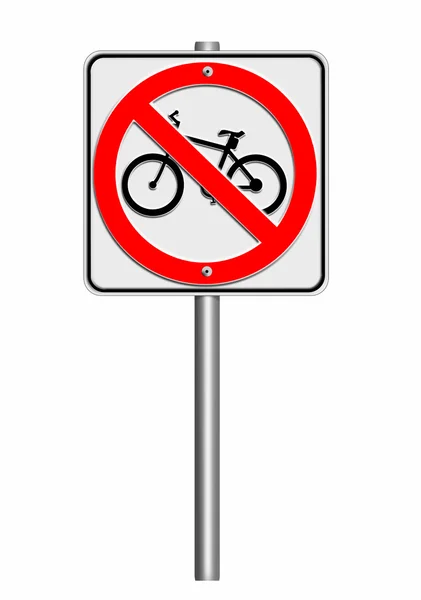 Нет велосипедного знака — стоковое фото