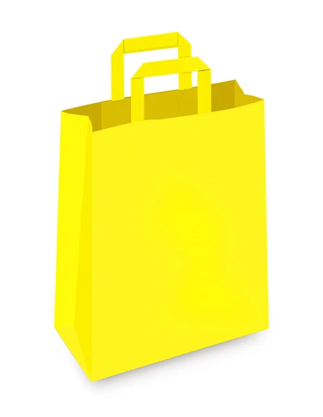Gele boodschappentas — Stockfoto