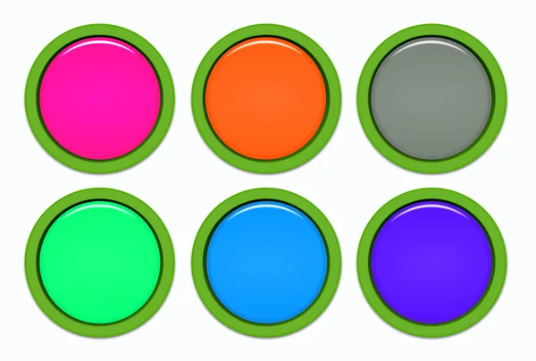 Botão círculo isolado no fundo branco — Fotografia de Stock