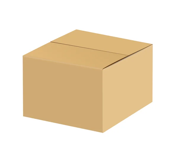 Kartonnen doos op witte achtergrond — Stockfoto