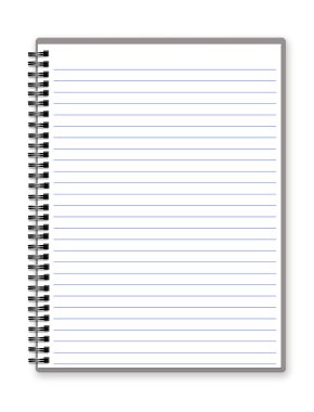boş spiral defter