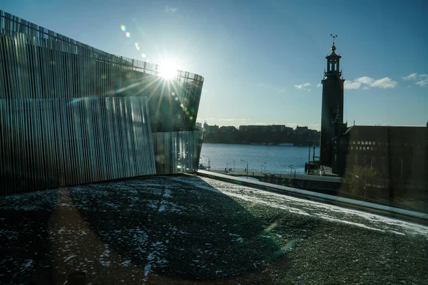 Stockholm 2017 Stockholm Waterfront White Arkitekter Stadshusparken Вигляд Вікна Готелю — стокове фото