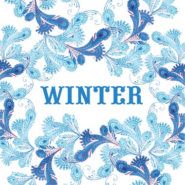 Metin ile soğuk süsleme. Vektör çizim.