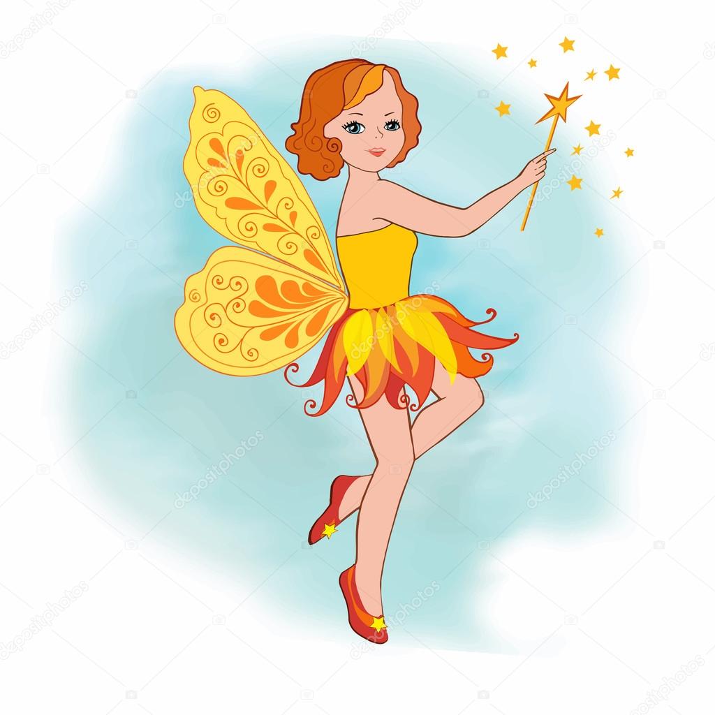 Illustration Yellow  Fairy.