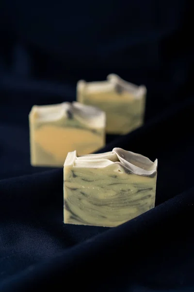 Fresh made bars of handmade soap — Stock Photo, Image