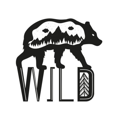 ayı, kara dağlar, beyaz çam ormanı