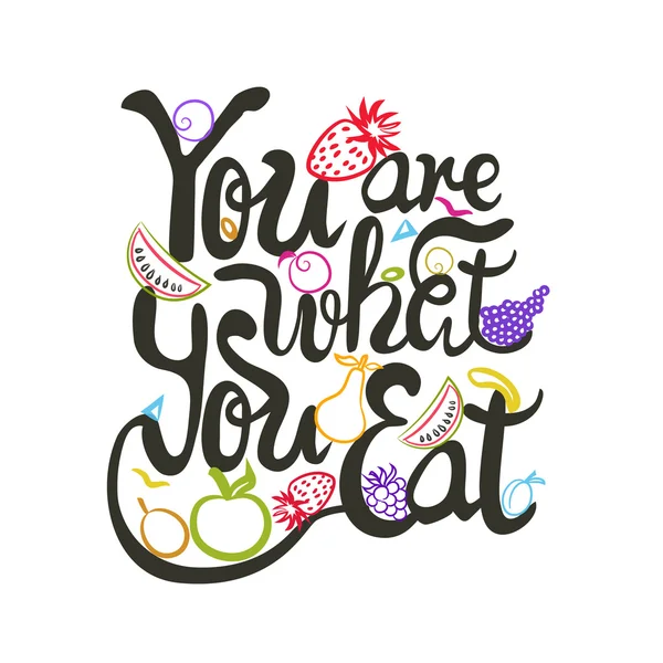 You are what you eat — Stock Vector