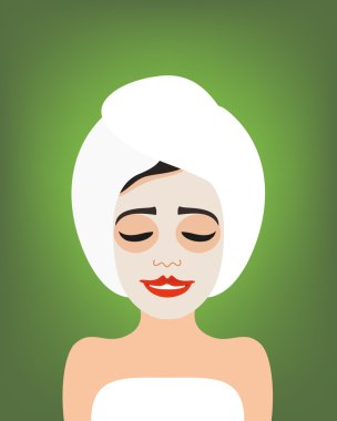 Woman with mask on the face