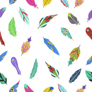 desen renkli tüyleri ile.