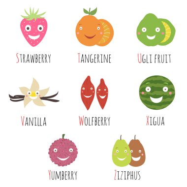 çizgi film alfabe seti