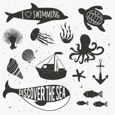 Deniz set bitkiler ile el çekilmiş,