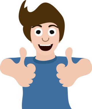 başparmak yukarıya adam