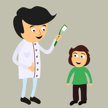 çocuk ve diş fırçası Diş hekimi