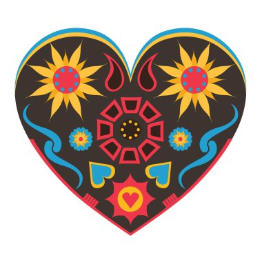 çiçekli büyük soyut kalp