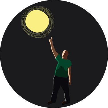 Bir adamın vektör silueti