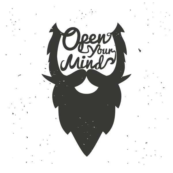 Bearded man's head — Stock Vector