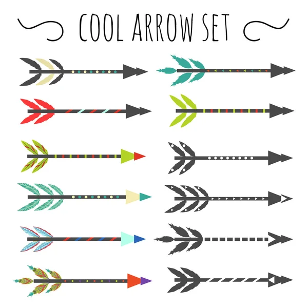 Hipster set with arrows — Stock Vector