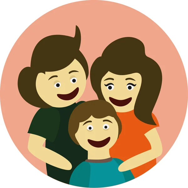 Madre, padre e hijo — Vector de stock