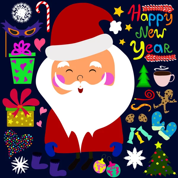 Lindo Santa Claus — Vector de stock