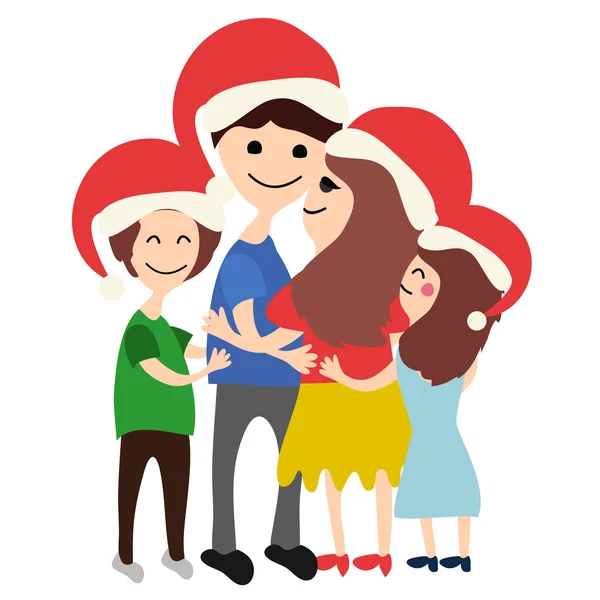 Felices abrazos familiares — Vector de stock