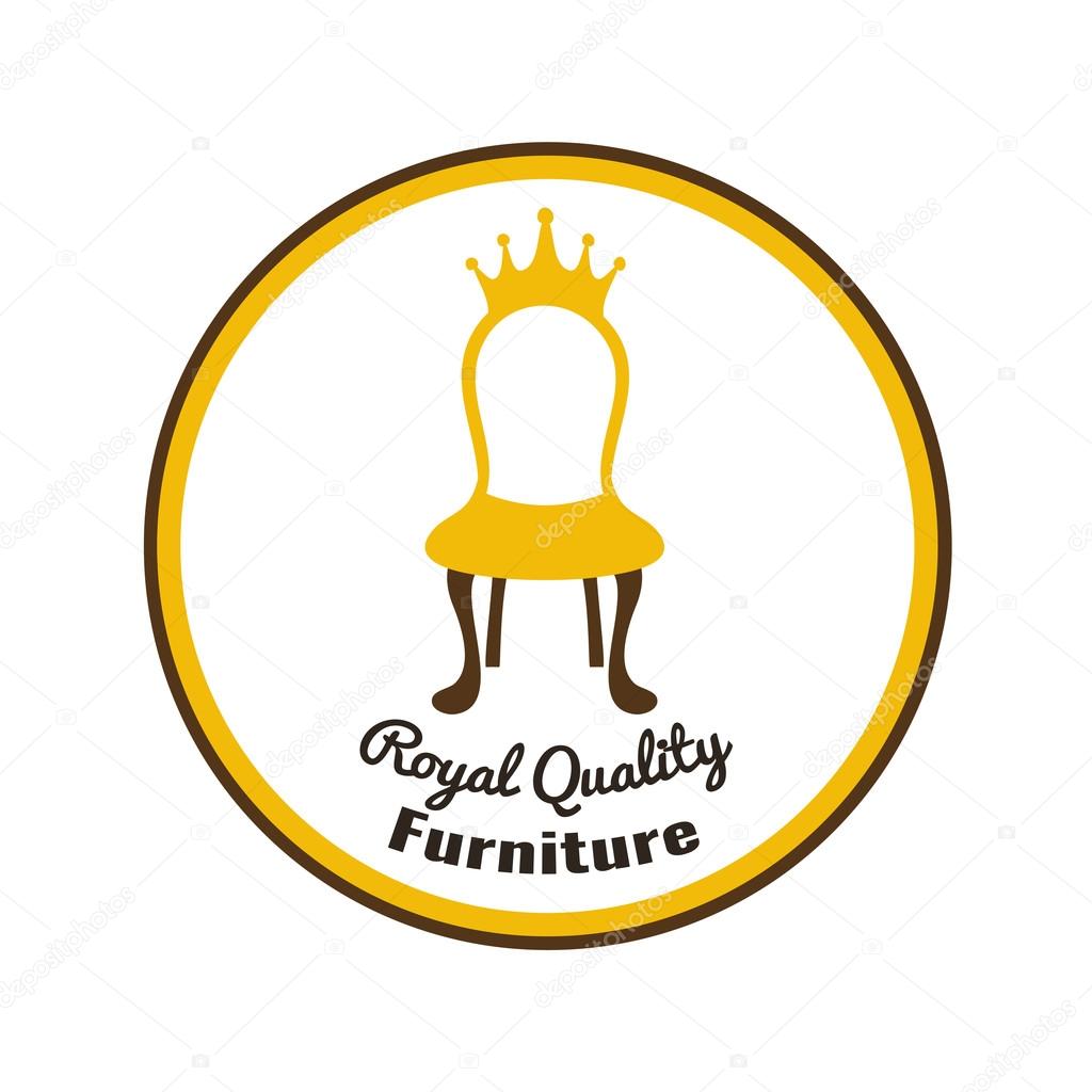 Chair with crown - royal quality furniture.