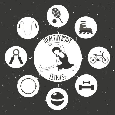 monochrome infographics icon set