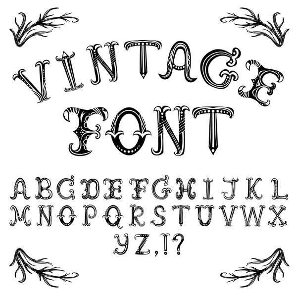 Decorative vintage ABC letters — Stock Vector