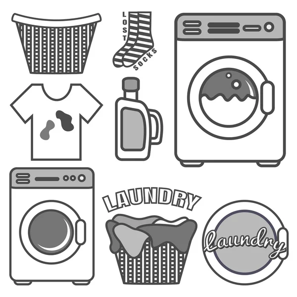 Monochrome set with different elements — Stock Illustration Monochrome set with different elements Royalty Free Stock Vectors