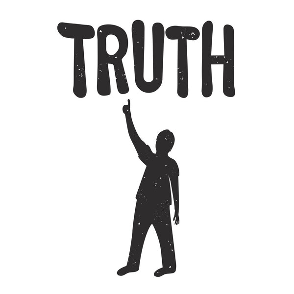 человек силуэт и слово истины