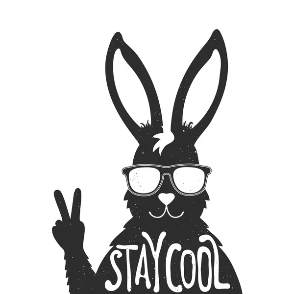stylish rabbit in sunglasses