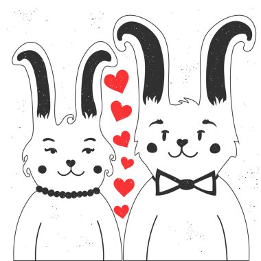 couple funny rabbits