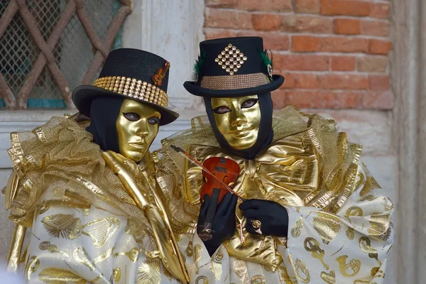 Venecia. Carnaval. Máscaras. Disfraces —  Fotos de Stock