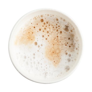 Kağıt fincan espresso ile köpük kahve