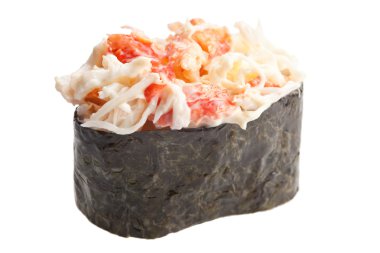 geleneksel suşi sashimi beyaz arka plan üzerinde