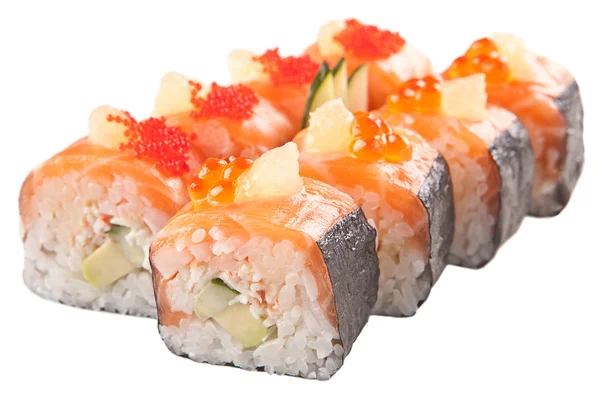 日本寿司卷在白色背景上 — 图库照片