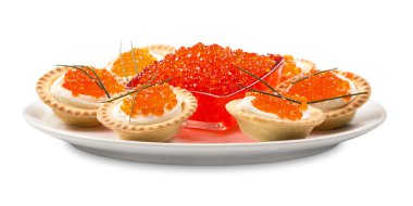 Kırmızı havyar kanepesi