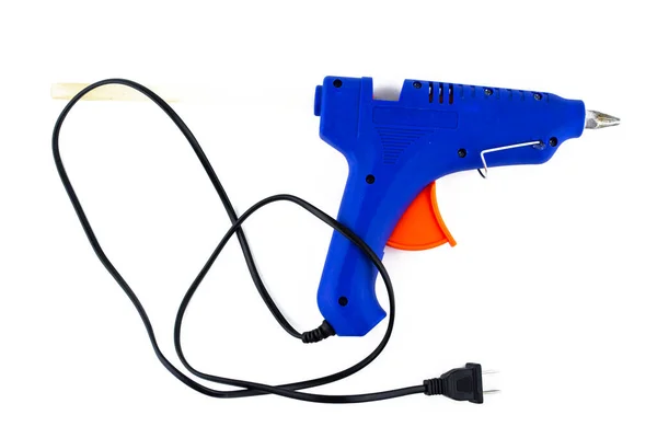 Blue Glue Gun Isolated White Background — Stock Photo, Image