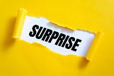 Yırtık kağıdın altında yazan sürpriz sözcük.