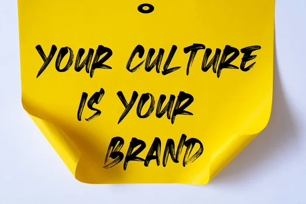 Your Culture is Your Brand write on Sticky Notes.