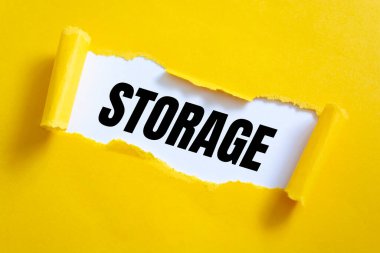 Yırtık kağıdın altında yazan depolama sözcüğü.