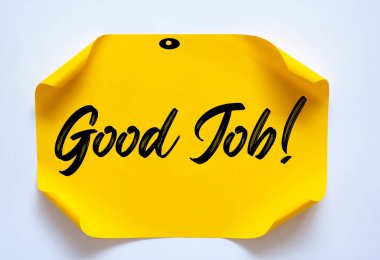 İyi iş! Yapışkan Notlar 'a yaz. Motivasyon kavramsal resmi