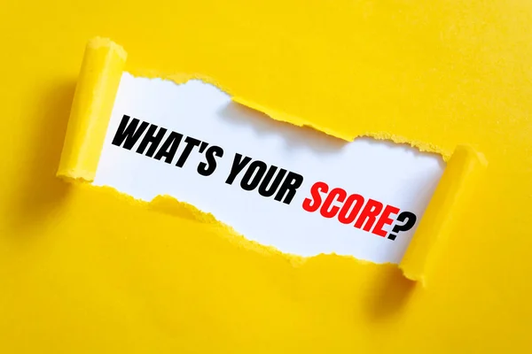 What Your Score Text White Paper Torn Paper Background — Stock Photo, Image