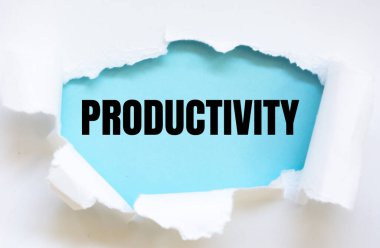 Verimlilik kelimesi kağıda yazılır..