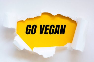 Go Vegan 'ı gösteren metin işareti