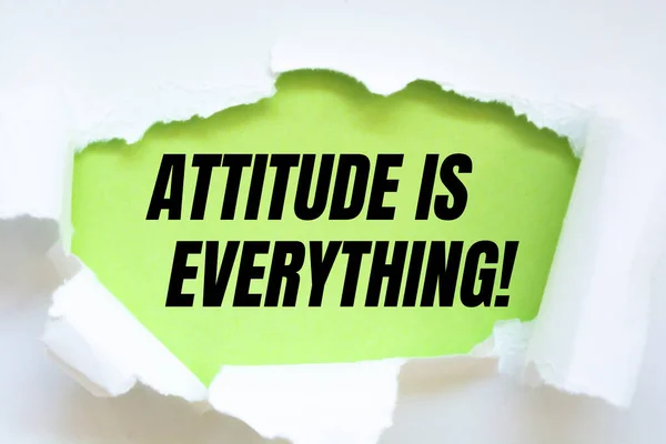 Text Sign Showing Attitude Everything — Stock Photo, Image