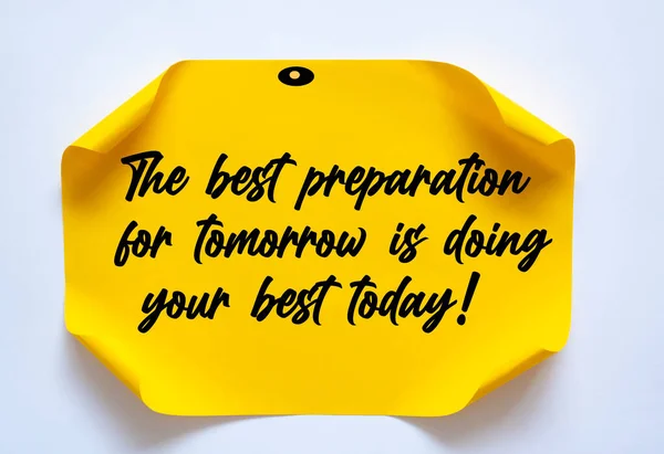 Mejor Preparación Para Mañana Hacer Mejor Hoy Cita Motivadora Inspiradora — Foto de Stock