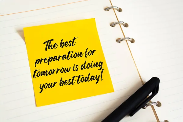 Mejor Preparación Para Mañana Hacer Mejor Hoy Cita Motivadora Inspiradora — Foto de Stock